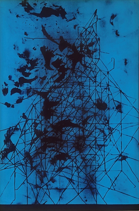 5_Naktsputni.Sietspiede, audekls 150x100cm, 2018m